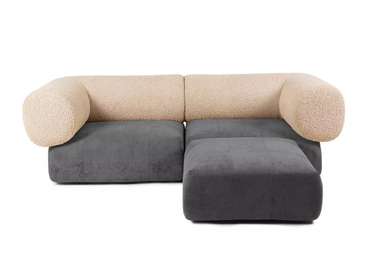 Угловой модульный диван Trevi бежево-серого цвета