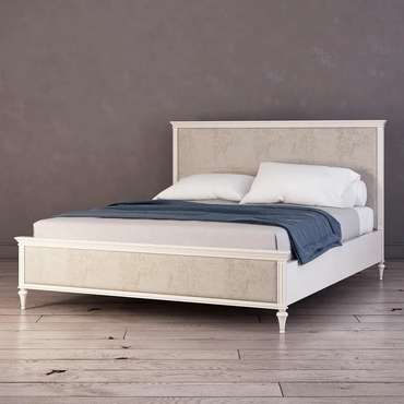 Кровать с мягким изголовьем Riverdi цвета слоновой кости 160х200  