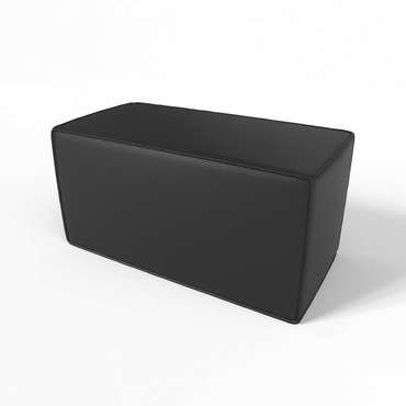 Банкетка Куб 80 черного цвета (экокожа)
