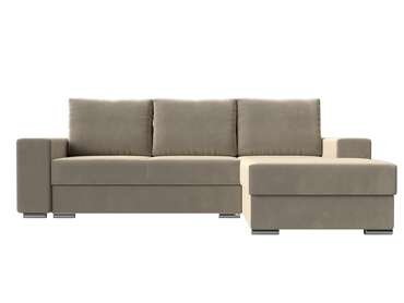 Угловой диван-кровать Дрезден бежевого цвета правый угол