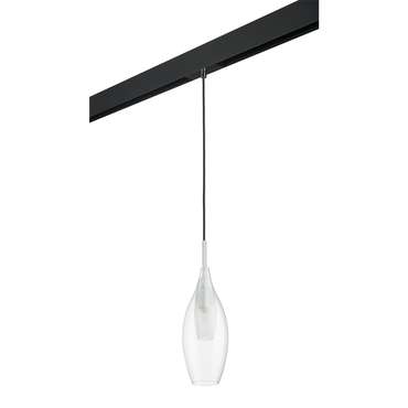 Светильник д/1-фазн трека PENTOLA 1х25W G9 ХРОМ/ПРОЗРАЧНЫЙ/ЧЕРНЫЙ (803021+595007)