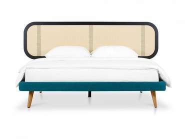 Кровать Male 160х200 бежево-синего цвета
