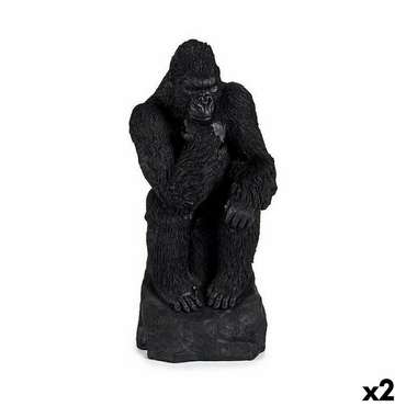 Декоративная фигура Горилла Чёрный 20 x 45 x 20 cm (2 штук)
