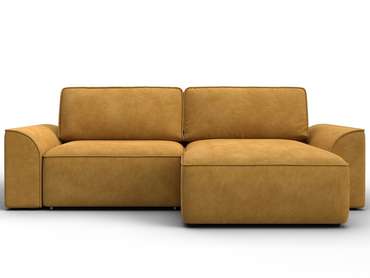 Угловой диван-кровать Лига-048 желтого цвета