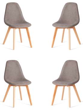 Комплект из четырех стульев Cindy Soft серого цвета