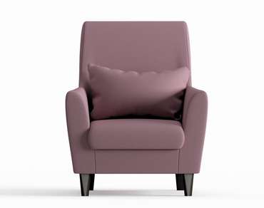 Кресло из велюра Кастилия темно-розового цвета