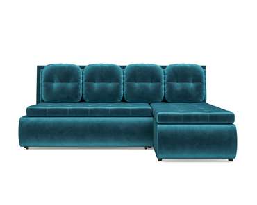Угловой диван-кровать Кормак сине-зеленого цвета