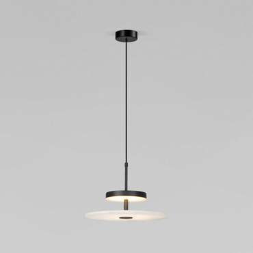 Светодиодный подвесной светильник с мраморным рассеивателем 40342 LED черный Thasos