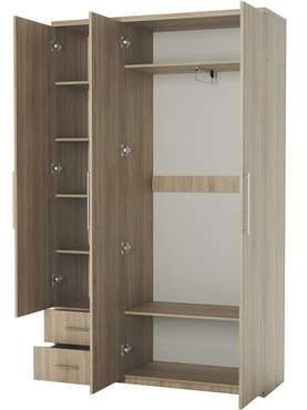 Шкаф трехдверный Мелодия МКЯ-32/1 120х45 Дуб Сонома