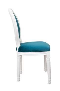 Стул Volker blue+white с велюровой обивкой