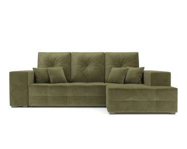 Угловой диван-кровать Монреаль зеленого цвета правый угол
