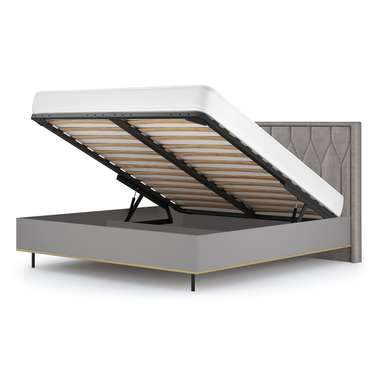 Кровать Капри-2 140х200 серого цвета с подъёмным основанием
