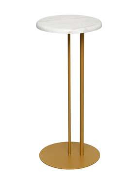 Кофейный столик Сallisto M бело-золотого цвета
