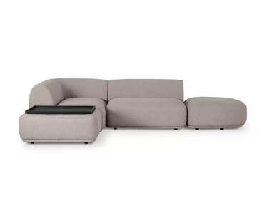 Угловой модульный диван Fabro М серо-бежевого цвета