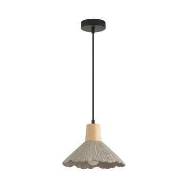 Подвесной светильник Lumion Eoliana 8351/1A черный/серый/бежевый, металл/дерево/цемент E27 60W 220V