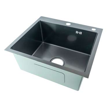 Кухонная мойка прямоугольная Fmark FSC5045Q 50х45 см графитового цвета