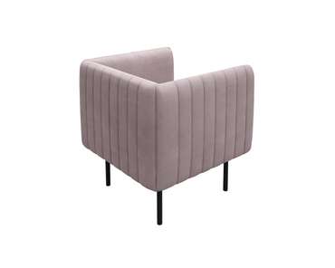 Кресло из велюра Рио розового цвета