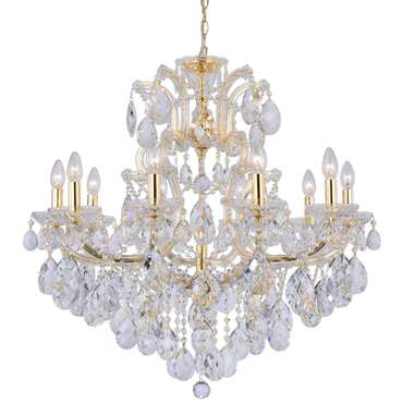 Хрустальная люстра Isabel SP11 Gold/Transparent (металл, цвет золото)