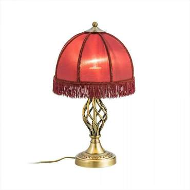 Настольная лампа Базель с красным абажуром