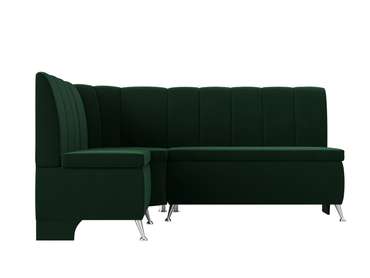 Кухонный угловой диван Кантри зеленого цвета левый угол