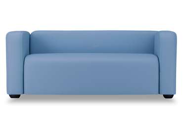 Прямой диван Квадрато стандарт голубого цвета