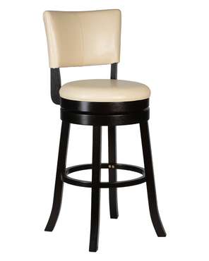 Вращающийся полубарный стул John черно-бежевого цвета