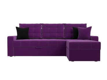 Угловой диван-кровать Ливерпуль фиолетового цвета правый угол