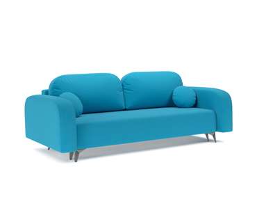 Прямой диван-кровать Цюрих светло-синего цвета