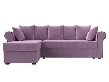 Угловой диван-кровать Рейн сиреневого цвета левый угол