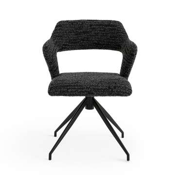 Кресло для столовой вращающееся Asyar черного цвета