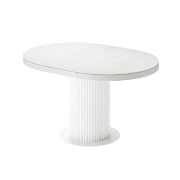 Раздвижной обеденный стол Меб L белого цвета
