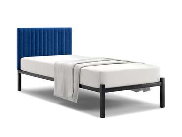 Кровать Лофт Mellisa Steccato 90х200 темно-синего цвета без подъемного механизма