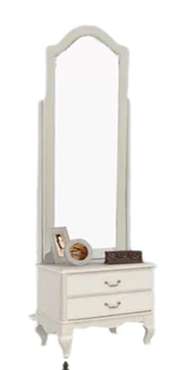 Напольное зеркало Малонн белого цвета