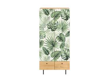 Шкаф Шкаф Frida с принтом Monstera на металлических ножках
