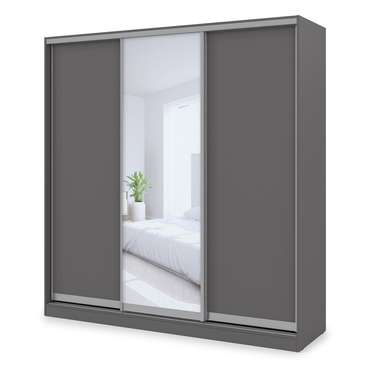 Шкаф-купе Comfort 24.9 темно-серого цвета