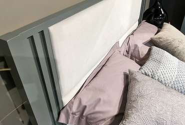 Кровать Chicago 140х200 серого цвета