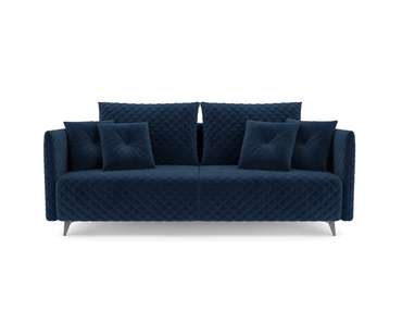 Прямой диван-кровать Вашингтон темно-синего цвета