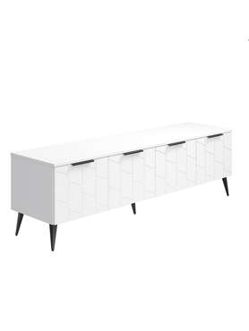 Тумба под телевизор Контемпо КТ-05 цвет белый бриллиант/бланж