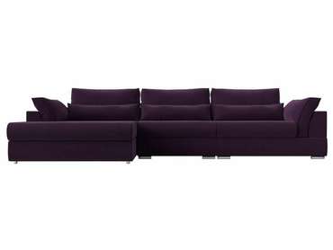 Угловой диван-кровать Пекин Long фиолетового цвета угол левый