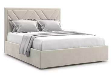 Кровать Premium Milana 2 160х200 бежевого цвета с подъемным механизмом
