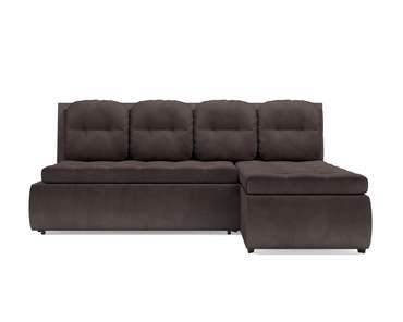 Угловой диван-кровать Кормак коричневого цвета