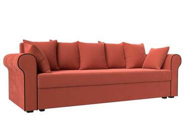 Прямой диван-кровать Рейн кораллового цвета