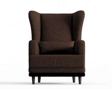 Кресло Грэмми в обивке из рогожки коричневого цвета
