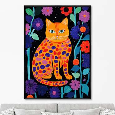 Репродукция картины Kitties in flowers, No 1, 2024г.