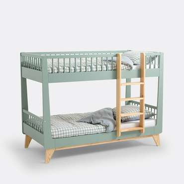 Двухъярусная кровать Willox 90x190 зеленого цвета