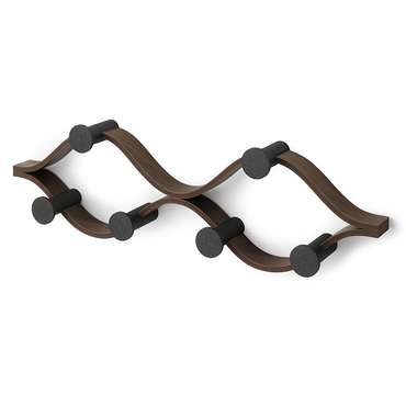 Настенная вешалка Montage коричневого цвета