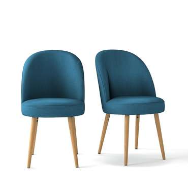 Набор из двух стульев Quilda синего цвета