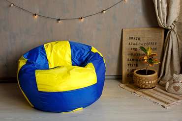 Кресло Мяч волейбольный сине-желтого цвета