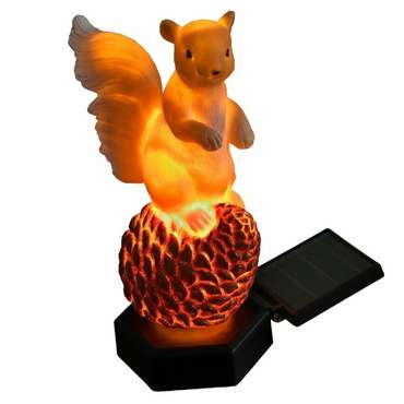 Светильник на солнечных батареях USL-S-834/PM410 SQUIRREL (полимер, цвет коричневый)