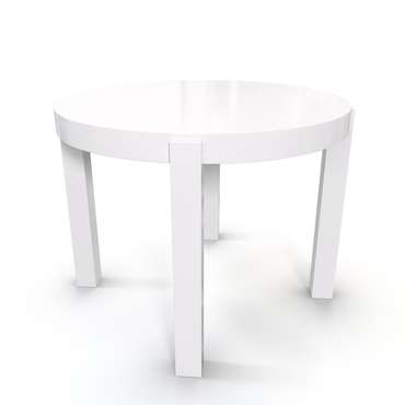 Раздвижной обеденный стол Cerro цвета белый глянец